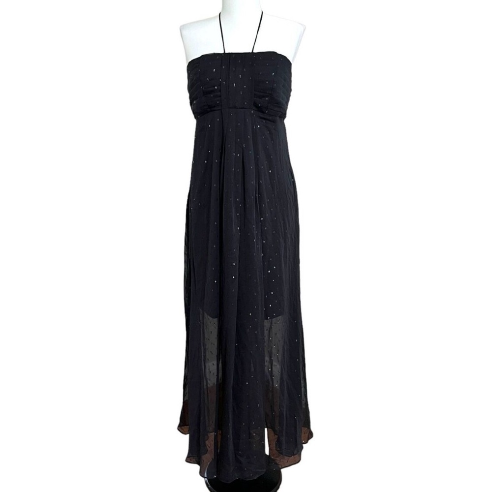 Elegant Black Strapless Maxi Dress